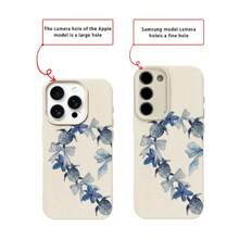 1pc TPU Material Blue Gradient Sea Turtle Heart Shape Phone Case Suitable For IPhone 17 Pro Max/17/16 Pro Max/15/13/12/11, S20 FE/A15/S24/A55, Note 11/Note 12/Note 13 Pro, Full Coverage Anti-Drop Soft Protective Phone Cover - White - View 7