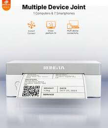 Rongta RP425 Wireless Thermal Shipping Label Printer - 4*6 Compact Wireless Label Maker For Small Business & Home, Desktop Printer - View 3