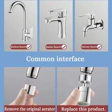 1 cái Bộ nối dài vòi bếp xoay 720 độ, phun hai chế độ, có chức năng tiết kiệm nước, gắn vào bồn rửa, vòi lọc đa năng, dễ lắp đặt cho nhà bếp, phòng tắm, nhà cửa, vệ sinh, rửa sạch, chống bắn nước, đầu xoay linh hoạt, khớp nối kim loại, phụ kiện thay thế - Một cỡ - Xem 4