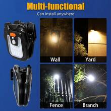1 pezzo Luci solari da esterno, Luce solare a molletta, Illuminazione da esterno con sensore crepuscolare-all'alba, Resistente all'acqua IP65, Sensore intelligente, Adatto per garage, cortile, strada, magazzino - multicolore - Visualizzare 10