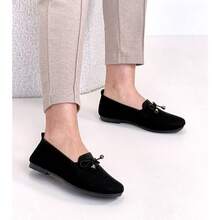 Mocassins de tecido preto com laço Aubrey - Preto - View 2