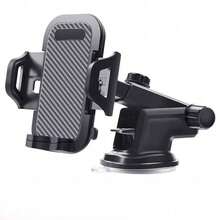 Adjustable Car Phone Holder, Suction Cup Mount, Universal Dashboard/Air Vent Phone Holder For GPS Navigation - A - View 4