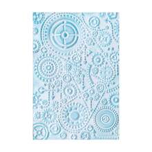3D Embossed Mechanical Parts Texture Background, DIY Handmade Photo Album Decor, Embossing Mold, Decorative Craft Making Supplies - AT0299 - View 8