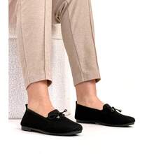 Mocassins de tecido preto com laço Aubrey - Preto - View 3
