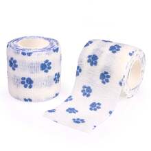 1/3pcs Self-Adhesive Pet Bandage, Veterinary Sticky Wrap, Non-Woven Tape, Suitable For Dog Legs, Paws And Wounds, 0.98in/2in Wide Bandage, Paw Print Design, Breathable Packaging Tape, Suitable For Dogs And Cats, Durable Bandage, Can Be Used For Sports Protection (Random Color) - Multicolor - View 14