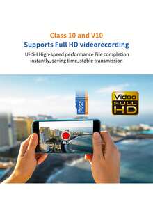 ADATA 32GB 64GB 128GB 高速 Micro SD 卡 AUSDX64GUICL10A1 版本，A1 C10 V10，100MB/s，适用于智能手机、行车记录仪、监控设备 - 查看 5