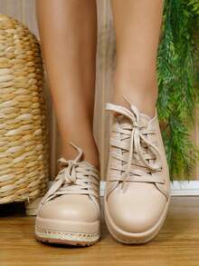 Beira Rio Flatform Casual Women's Sneakers 4196.1203 - 米色 - 查看 3