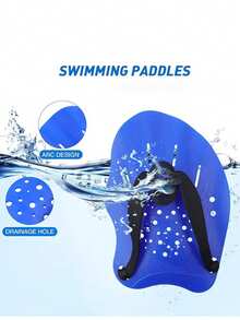 1 Pair/2 Pairs Outline Swimming Webbed Gloves, Adjustable Strap Swimming Training Webbed Gloves, Unisex - Multicolor - View 3