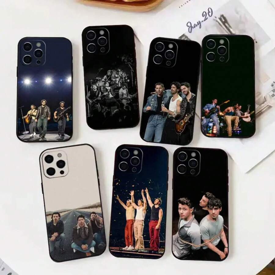 Funda para teléfono Band J-Jonas B-Brothers para iPhone 17 16 15 14 13 12 11 Ais/Pro/Max/Plus, cubierta de silicona suave negra. - z6 - Ver 1