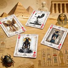 YFOPEN 埃及神话主题扑克牌，一套54张，设计经典，精美绝伦。充满想象力的抽象美学，是棋盘游戏、纸牌游戏和家庭聚会的理想之选。 - 彩色 - 查看 4