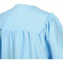 2026 Unisex Matte Graduation Gown And Cap Set With Tassel For Middle High School Bachelor - Sky Blue - View 3