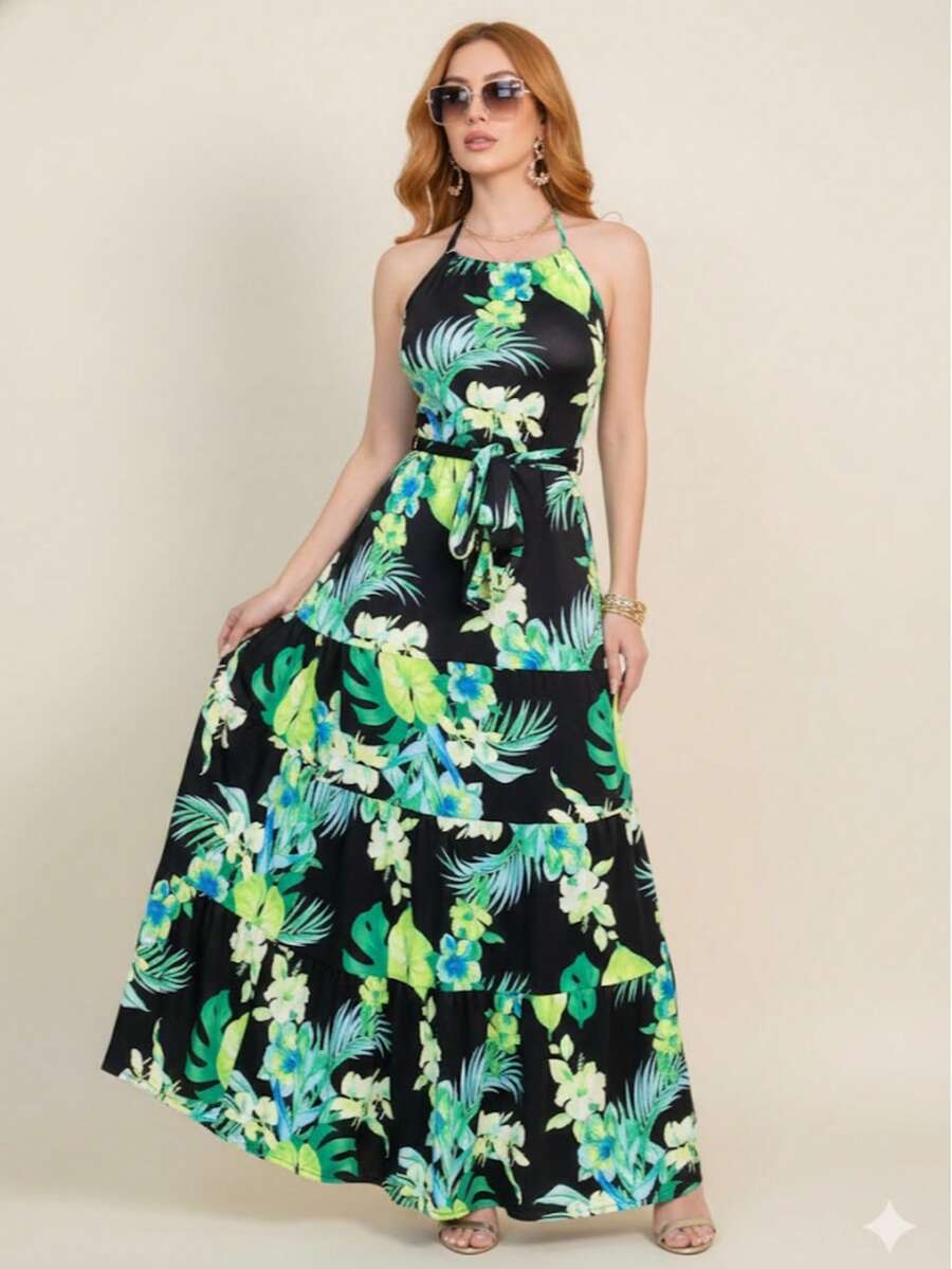 Women Short Dresses - Army Green - View 1