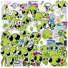 51 Pcs Alien Stickers - Perfect For Decorating Your Phone, Water Bottles, Scrapbook, Journaling, Car, Laptop & More! A Vibrant And Aesthetically Graffiti Set - Random Style - View 1