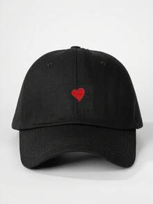 Mũ lưỡi trai ngoài trời thêu hình trái tim, có thể điều chỉnh kích cỡ, thích hợp cho mùa xuân, mùa thu, du lịch, đi biển, kiểu dáng Y2K unisex, ngày Valentine. - mũ bóng chày - Xem 26