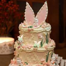Easter Rabbit Silicone Mold Bow Bunny Ears Chocolate Fondant Molds Cake Decorating Cupcake Topper Chocolate Candy Gum Paste Polymer Clay - B型 - 查看 4