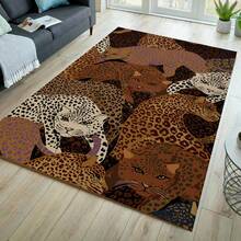 1pc Leopard Print Rug, Red Lips Rug, Pop Art Rug, Bold Statement Area Rug, Funky Living Room Decor, Animal Print Rug, Glamorous Home Rug, 84*60inch,Perfect Choice For Christmas ,Stylish And High-Quality Rugs, Perfect For Christmas Decorations And GiftsHome Decor, The Best Choice For Gothic-Style Birthday Gifts - Nhiều màu - Xem 3