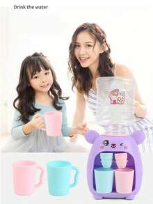 1pc Cute Animal Shaped Children's Water Dispenser Toy, Press To Dispense, Can Be Used As Juice/Beverage Maker, Sticker Randomly Included - Multicolor - View 8