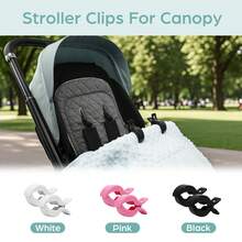 2pcs & 4pcs Baby Stroller Clips - Crocodile Anti-Drop Clamps For Blankets, Toys, Mosquito Nets & Baskets, Universal Pram - Multicolor - View 1