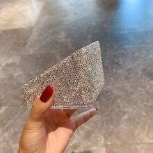 Luxury Rhinestone Inlaid 9-Grid Lipstick & Cosmetic Storage Box, High-End Vanity Organizer - Multicolor - View 7