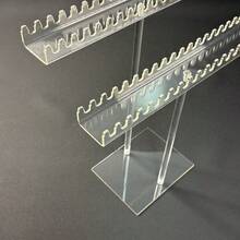 1pc Elegant Black Velvet T-Bar Bracelet Display Stand - Tabletop Jewelry Holder, Mother's Day Gift, Suitable For Retail Display Cases - Clear - View 7