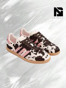 Adidas Samba OG Cow Print Dark Brown Wonder Mauve (Women's)– Women's Lifestyle Sneakers – Shoes For Woman -Vintage -Spring & Summer-Inspired Running Shoes, Shock-Absorbing Comfort, Gym To Streetwear Casual Wear-Mother's Day Gifts-Father's Day Gift–KK2239 - Dark Brown/Wonder Mauve/Cloud White - 查看 2