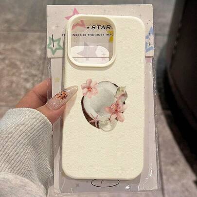 1 pieza Funda de teléfono con patrón de cáscara de coco y concha marina, hecha de material TPU, compatible con iPhone 17 Pro Max/17/16 Pro Max/15/13/12/11, S20 FE/A15/S24/A55, Note 11/12/13 Pro, cobertura completa, protección suave anti-caídas