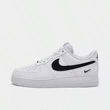 Nike Air Force 1 Low SE Nylon Swoosh White Black Shoes Men's IH4452-100 - 黑與白 - 查看 1