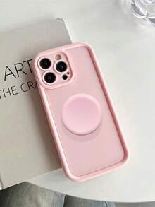 粉色支架砂岩手机壳，兼容苹果17 Pro Max/16/15/14/13/12/11，防摔保护套 - 粉色 - 查看 3