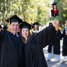 Personalized Face Fan With Wooden Handle Custom Photo Head Fan 2026 Graduation Birthday Party Favors Creative Celebration Prop - Màu 1 - Xem 4