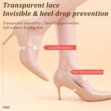 2/10pcs Invisible Transparent Shoelace Retainer, Suitable For Women's High Heels, Easy To Install, Can Secure Shoelaces - Multicolor - View 9