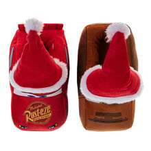Disney Cars Christmas Slippers Boys' Lightning McQueen Mater Cozy Warm Holiday Theme Soft Plush Indoor Wear (Toddler Sizes 5-10, Little Kid Sizes 11-1) - Đỏ - Xem 7
