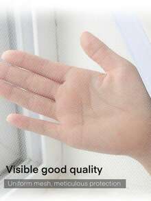 1pc Invisible Mosquito Net Screen! High Density Mesh, Breathable, Easy Installation And Removal, Suitable For Living Room, Bedroom, Office! - White - View 6