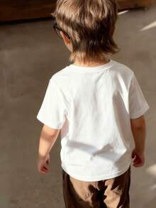 Disney-Toy Story Woody Sheriff Mickey Ear Printed T-Shirt White Loose Short Sleeve Disney Fun Top - 白色 - 查看 3