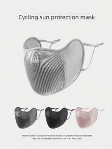 1pc Men's Breathable Lightweight Sun Protection Face Mask, Suitable For Cycling, Sports, Summer - Sunscreen Mask - View 1