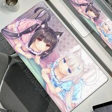 XXL Gamer Computer Desk Mat Nekopara Mouse Pad Cute Anime  Mousepad Carpet Office Laptop Mousemat Desktop Table Mat 900x400 - N1 - 查看 32