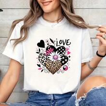 1pc/2pcs/3pcs Leopard Print Heart Heat Transfer Printing Patch, DIY Iron-On Fabric Sticker, Suitable For T-Shirts, Hoodies, Baseball Caps, Canvas Bags - 3PCS-s - View 5