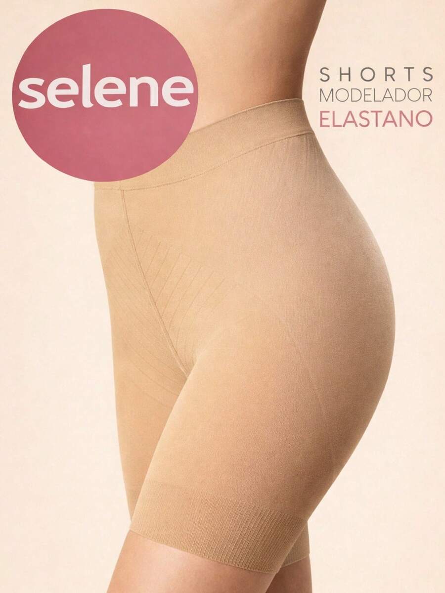SELENE Short Cinta de Segurança Feminino Cintura Alta Compressão | Modelador Confortável Sob Vestidos e Saias - Nu / Nude - Visão 1