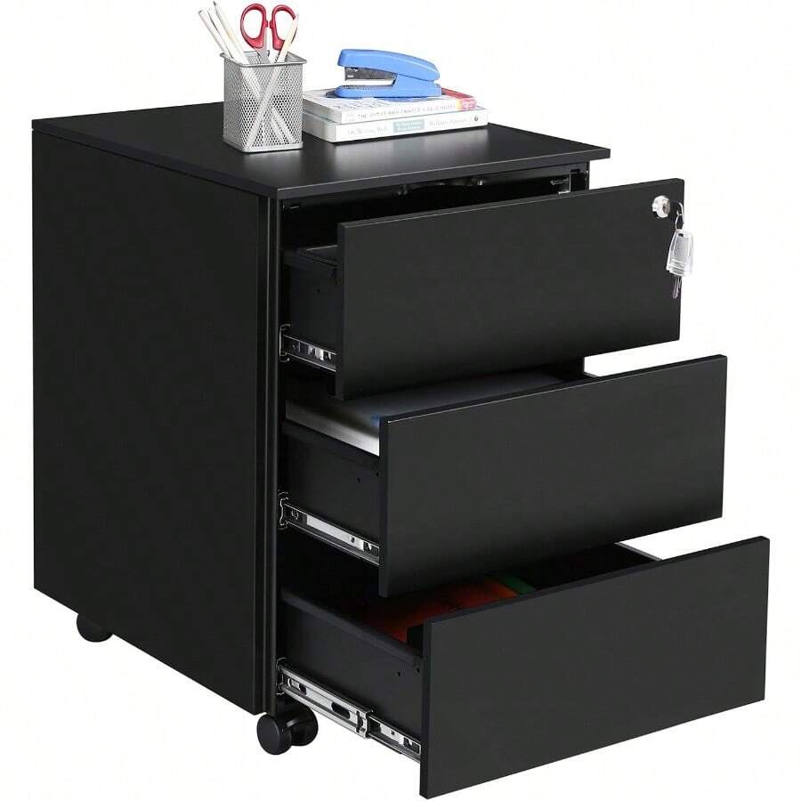 Filing Cabinets - Black - View 1
