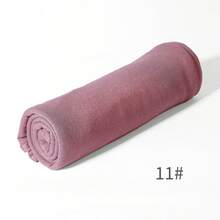 女士高品质真丝汗布头巾，防风防沙围巾，全年适用 - 彩色 - 查看 35