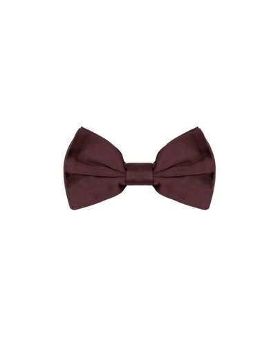 Dolce & Gabbana Burgundy Silk Bow Tie Men
