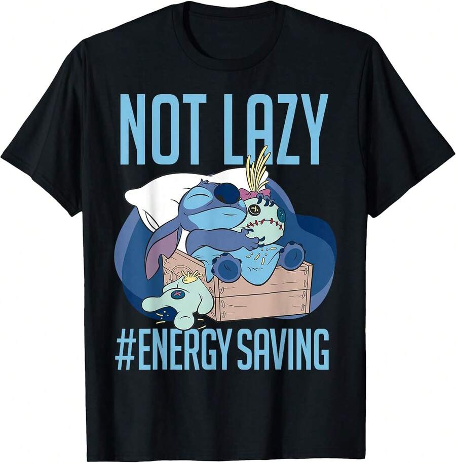 Unisex Pure Cotton T-Shirt, Lilo & Stitch Not Lazy#EnergySavingPortraitT-Shirt, Casualt-Shirt, Y2Kt-Shirt, Croppedt-Shirt, Babytee, Oversizedt-Shirt, Slimfitt-Shirt, Ribbedt-Shirt, Graphict-Shirt, Slogant-Shirt, Letterprintt-Shirt, Lacepatchworkt-Shirt, Ruchedt-Shirt, Cutoutt-Shirt, Tiedyet-Shirt, Offshouldert-Shirt, Dropshouldert-Shirt, V-Neckt-Shirt, Crewneckt-Shirt, Squareneckt-Shirt, Heartprintt-Shirt, Floralprintt-Shirt, Summert-Shirt, Beacht-Shirt, Festivalt-Shirt, T-Shirt, EZweart-Shirt, Manfinityt-Shirt, Basict-Shirt, Newarrivalt-Shirt, St.Patrick'sDayt-Shirt, Eastert-Shirt, Mother'sDayt-Shirt, Jamesarthur, Cowboy, Cowgirl, Romwemen, Strangerthing, Streetwear, Heatedrivalry, , F1, Bandtshirt, Alternativeclothing, Giftsformen, Fnaf, FreyaSkye, Funkopop, Darts, Manfinitymen, Lightningmcqueen, Majaisten, Fivenightsatfreddy's, Stpatrick'sday,  JGOW - 黑色 - 查看 1