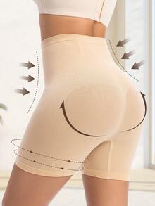 1pc High Waist Tummy Control Shapewear Panty For Women, Waist Trainer Slimming Briefs - Apricot - View 2