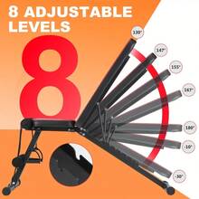 Folding Weight Bench Dumbbell Bench, Foldable - With Drawstring, Load Capacity 200kg, Multi-Training Bench Abdominal Trainer Incline Bench With 8-Way Adjustable Backrest, Load Capacity 220kg, Sit-Up Bench - 8007-1 - View 2