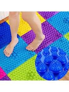 1/3/5pcs Reflexology Foot Massage Mat, Acupressure Sensory Toy Suitable For Special Needs, ADHD, Autism, Adults, Sports Games - Multicolor - View 1