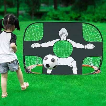 Porterías de fútbol plegables, porterías para niños pequeños, objetivos de red, equipo de entrenamiento al aire libre para niños