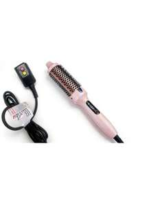PTC Thermal Brush 1.5 Inch Light Pink Digital Display Smooth Hair Styling Tool For Sleek Results Daily Ionic Anti-Heated Double Thermal Brush Frizz Control Blow Out Straight & Curling Iron - Xem 8