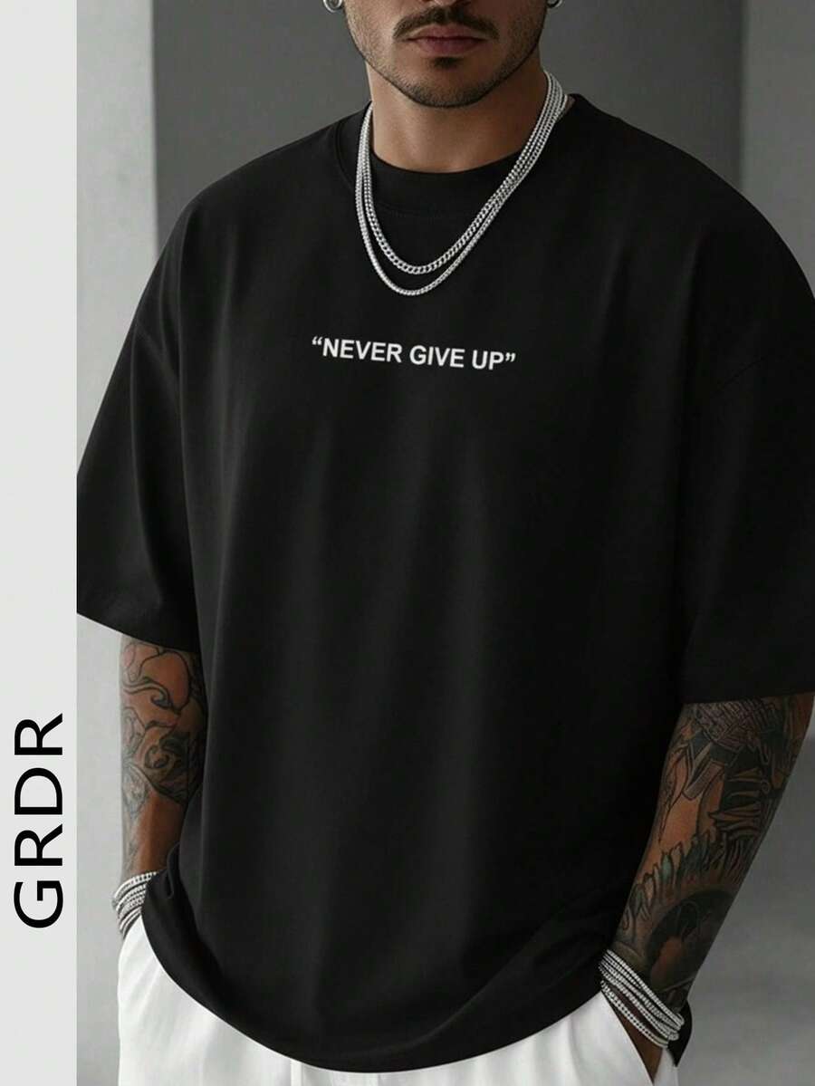 GRDR 男士时尚印花宽松短袖T恤 | 精致设计 | 夏季必备 | 百搭易配 | 展现你的风格