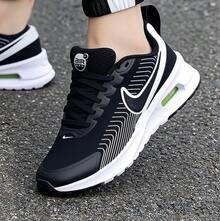 Nike Giày thể thao Air Max Nuaxis dành cho nam, Giày chạy bộ đệm tập luyện - Đen và trắng - Xem 6