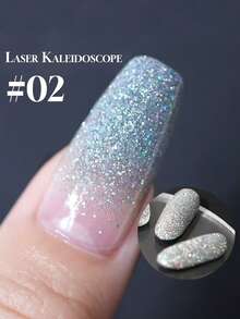 15毫升闪亮亮片指甲油，新款圣诞节和万圣节夜店潮流美甲弹性反光亮片凝胶指甲油，激光万花筒美甲沙龙凝胶 - 彩色 - 查看 5