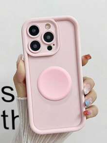 粉色支架砂岩手机壳，兼容苹果17 Pro Max/16/15/14/13/12/11，防摔保护套 - 粉色 - 查看 5